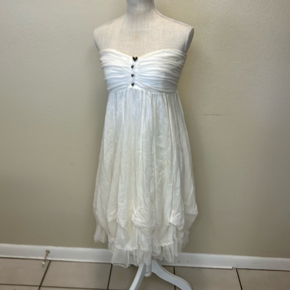 Halter/Strapless Dress with sheered tub top and full skirt - Picture 1 of 5